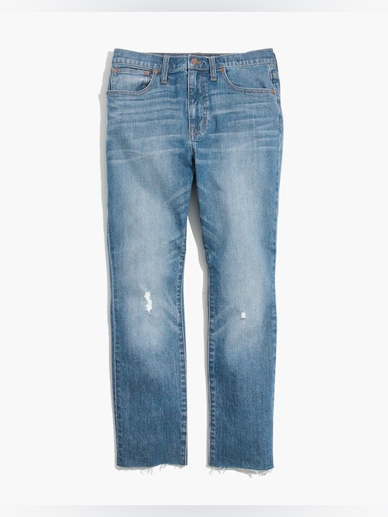 Madewell Denim - Madewell High Rise Slim Crop Boyjean Light Wash Jeans